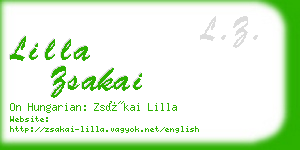 lilla zsakai business card